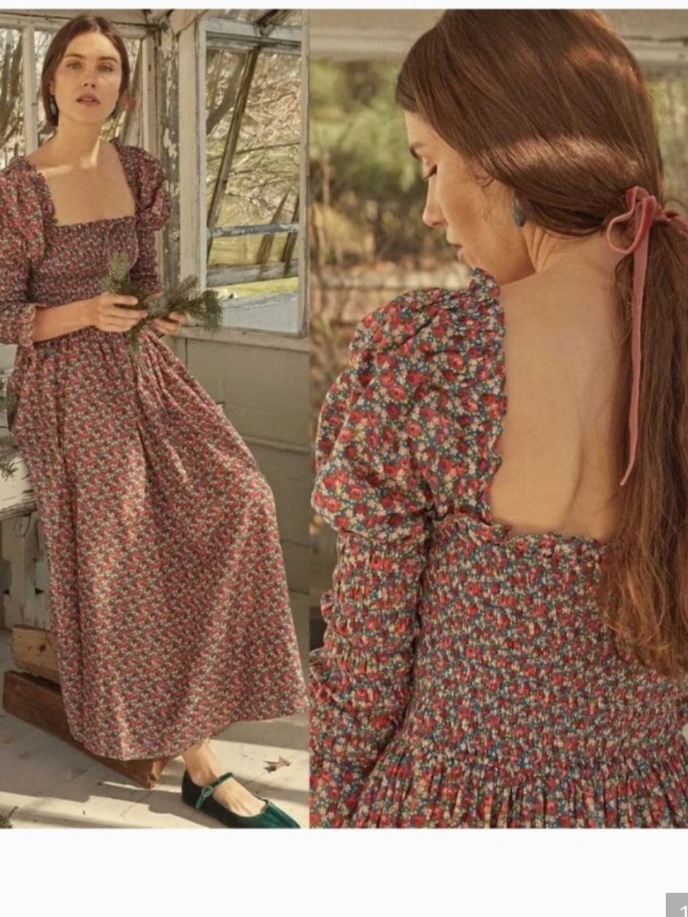 DOEN Bijou Dress in Roseraie Floral Print